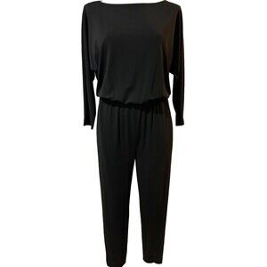 Ralph Lauren Black Label Women’s Black Silky Crepe Jumpsuit size 2 Made in USA